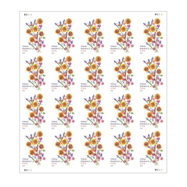 Sunflower Bouquet Stamps 2022