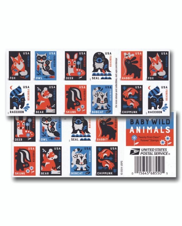 2025 Baby Wild Animals Forever Stamps