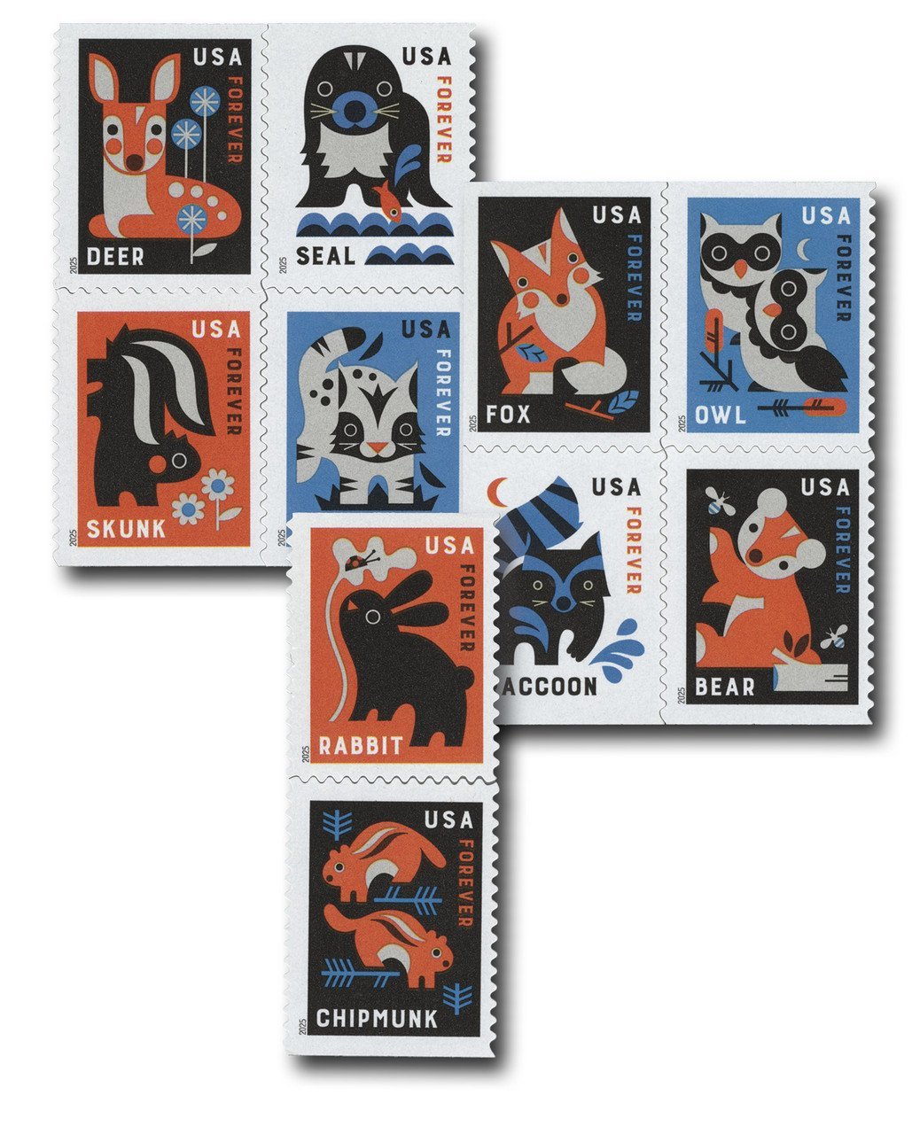 2025 Baby Wild Animals Forever Stamps