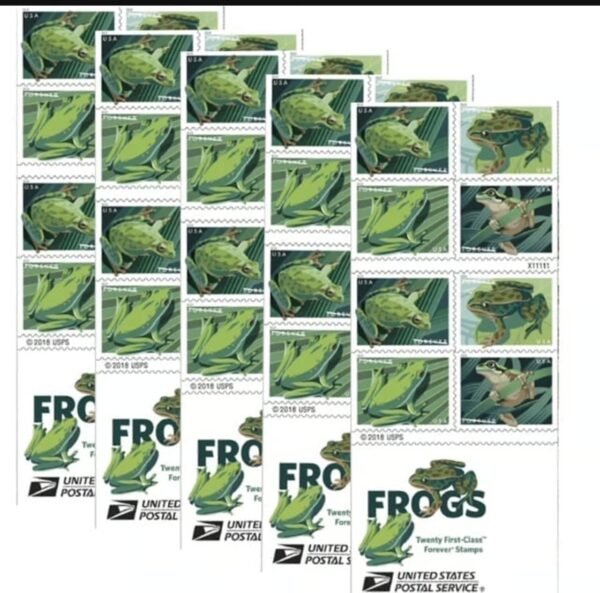 North American frogs USPS first class stamps (2019)