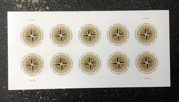 Usa 2025 Stamps Global Forever Compass Rose Sheet