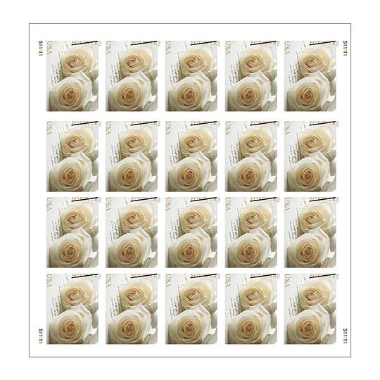 Wedding Roses Forever Stamps 2011