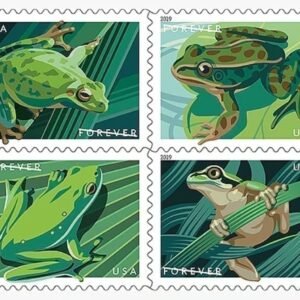 North American frogs USPS first class stamps (2019)