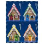 Contemporary Gingerbread Houses Stamps 2013