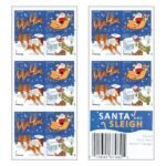 Santa and Sleigh Stamps 2011