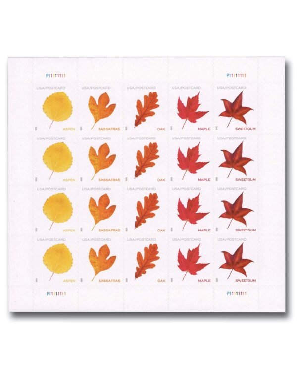 2025 Forever Postcard Rate - Vibrant Leaves (from sheet)